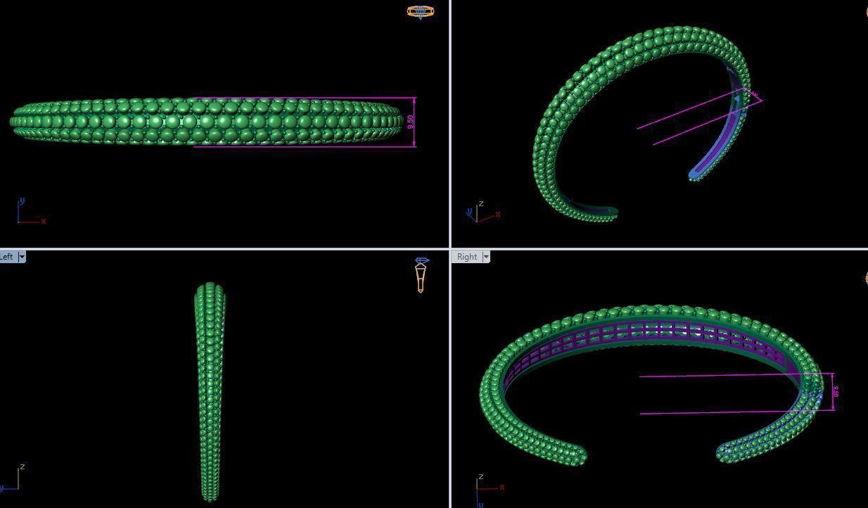 BRACELET 925 3D print model_1