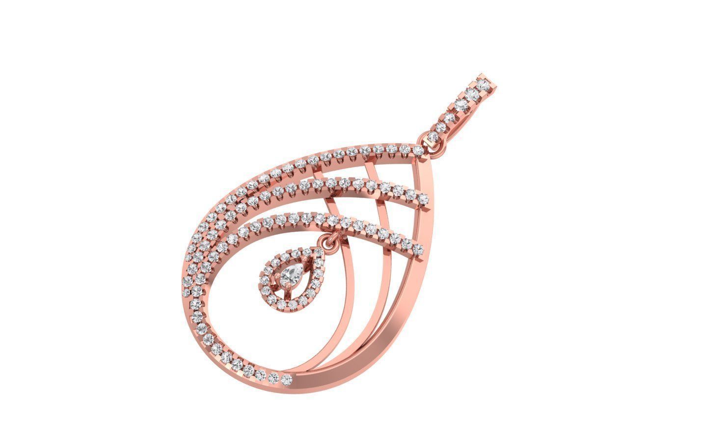 Women Pendant 3dm STL OBJ FBX Render Details 3D print model_1