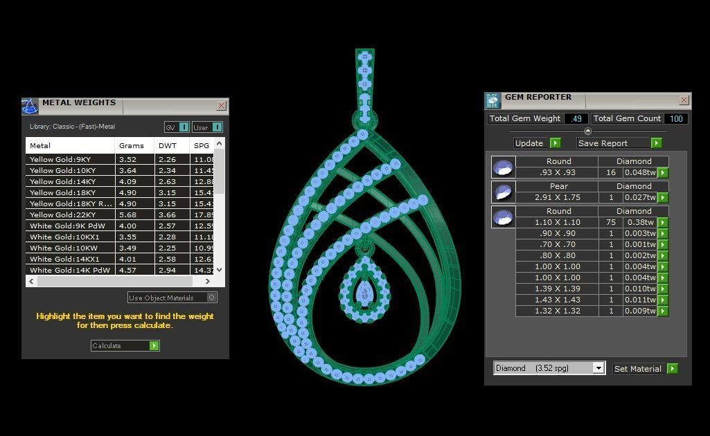 Women Pendant 3dm STL OBJ FBX Render Details 3D print model_3