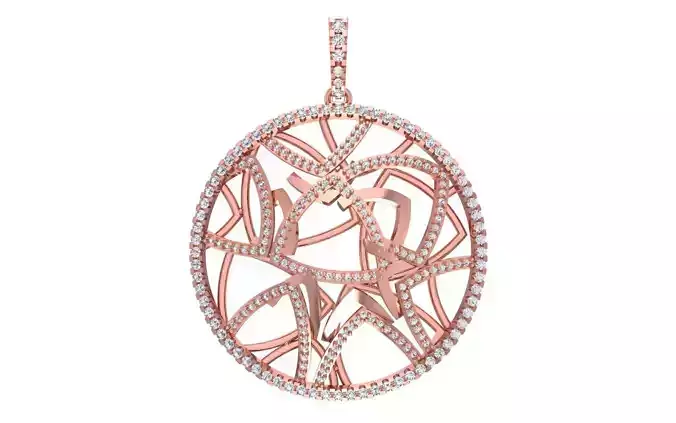 Women Pendant 3dm STL OBJ FBX Render Details
