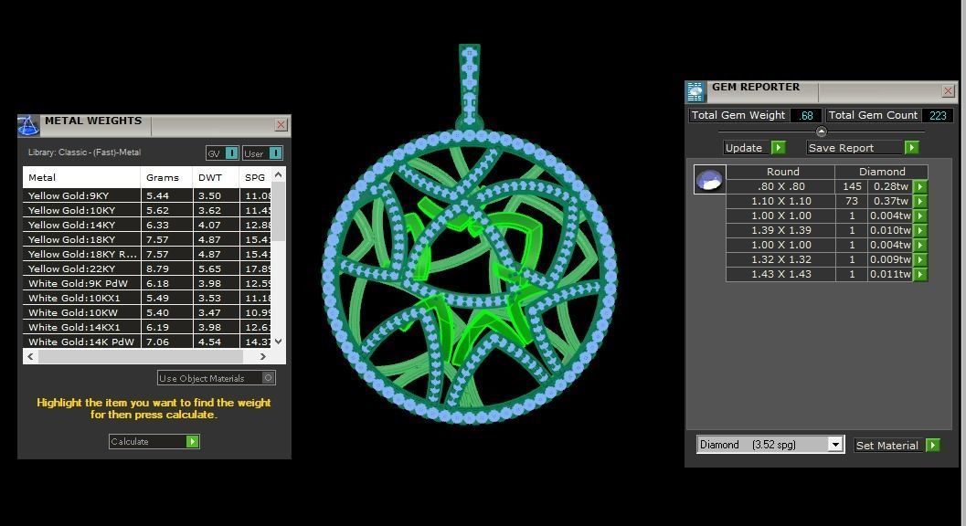 Women Pendant 3dm STL OBJ FBX Render Details 3D print model_3