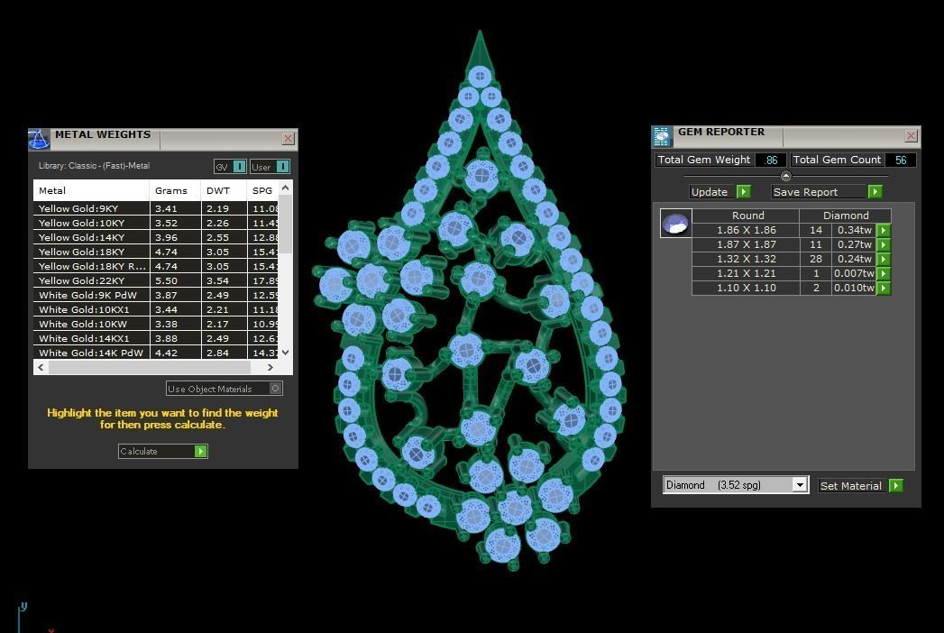 Women Pendant 3dm STL OBJ FBX Render Details 3D print model_3