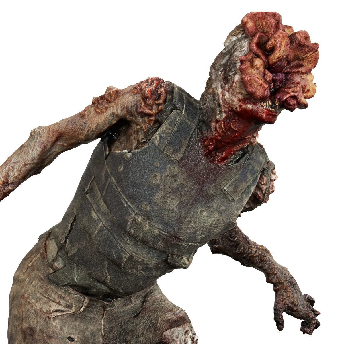 Clicker zombie figurine 3D model_2