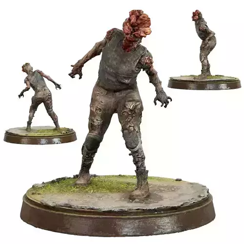 Clicker zombie figurine 3D model
