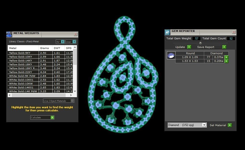 Women Pendant 3dm STL OBJ FBX Render Details 3D print model_3