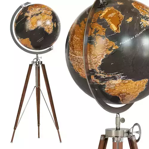DECO GLOBE EARTH BLACK KARE DESIGN