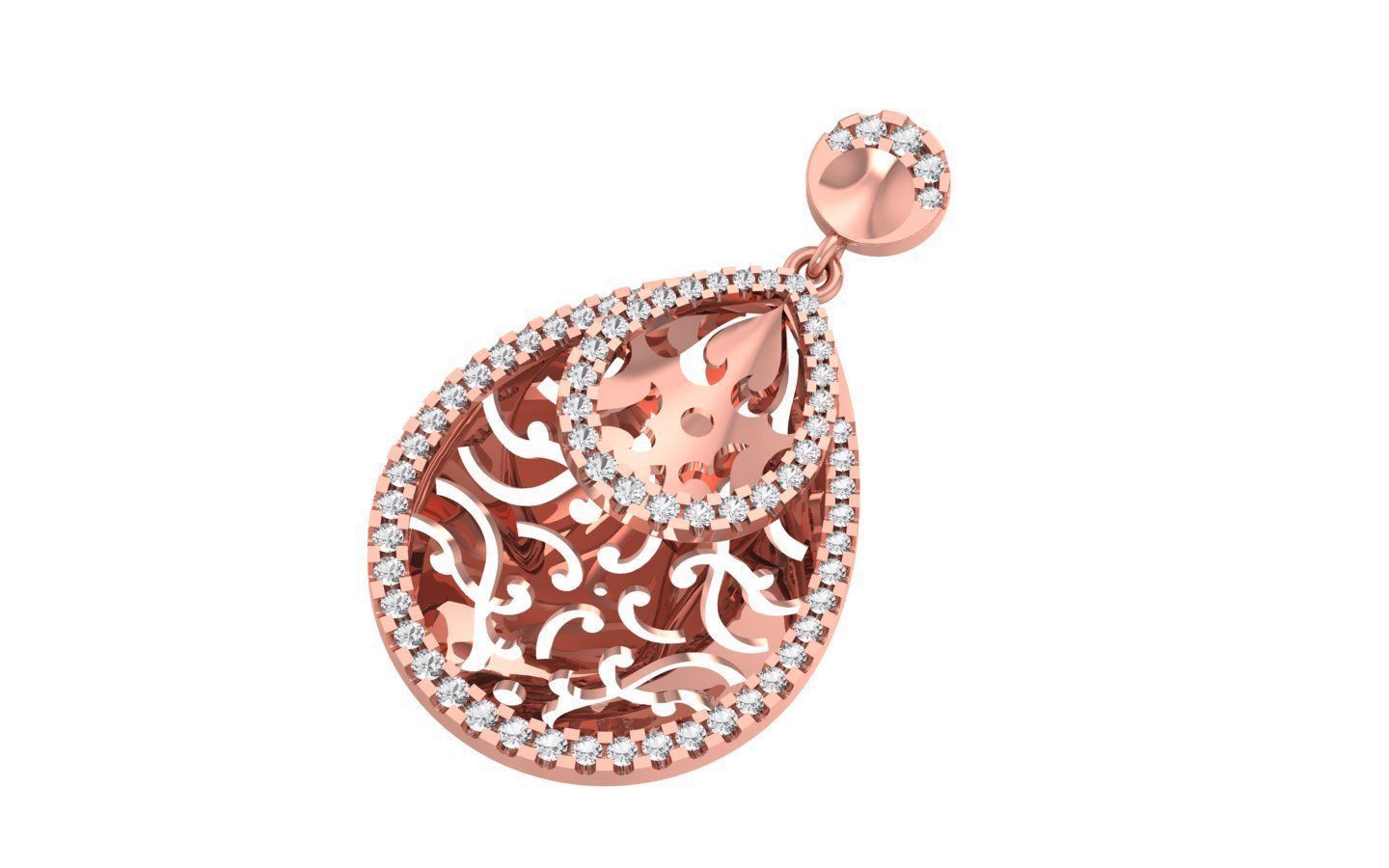 Women Pendant 3dm STL OBJ FBX Render Details 3D print model_1