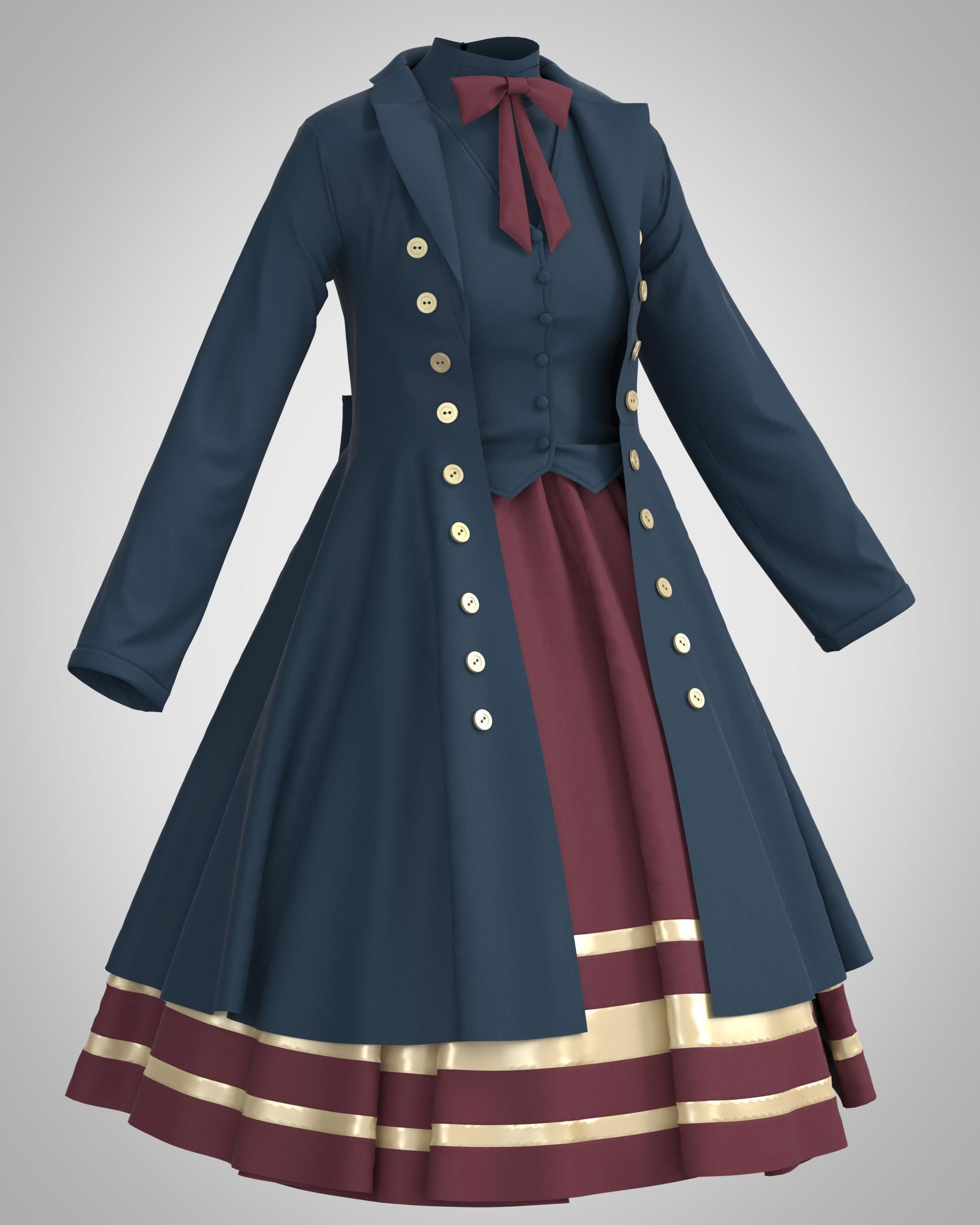 3 Women Clothes 3D model_9