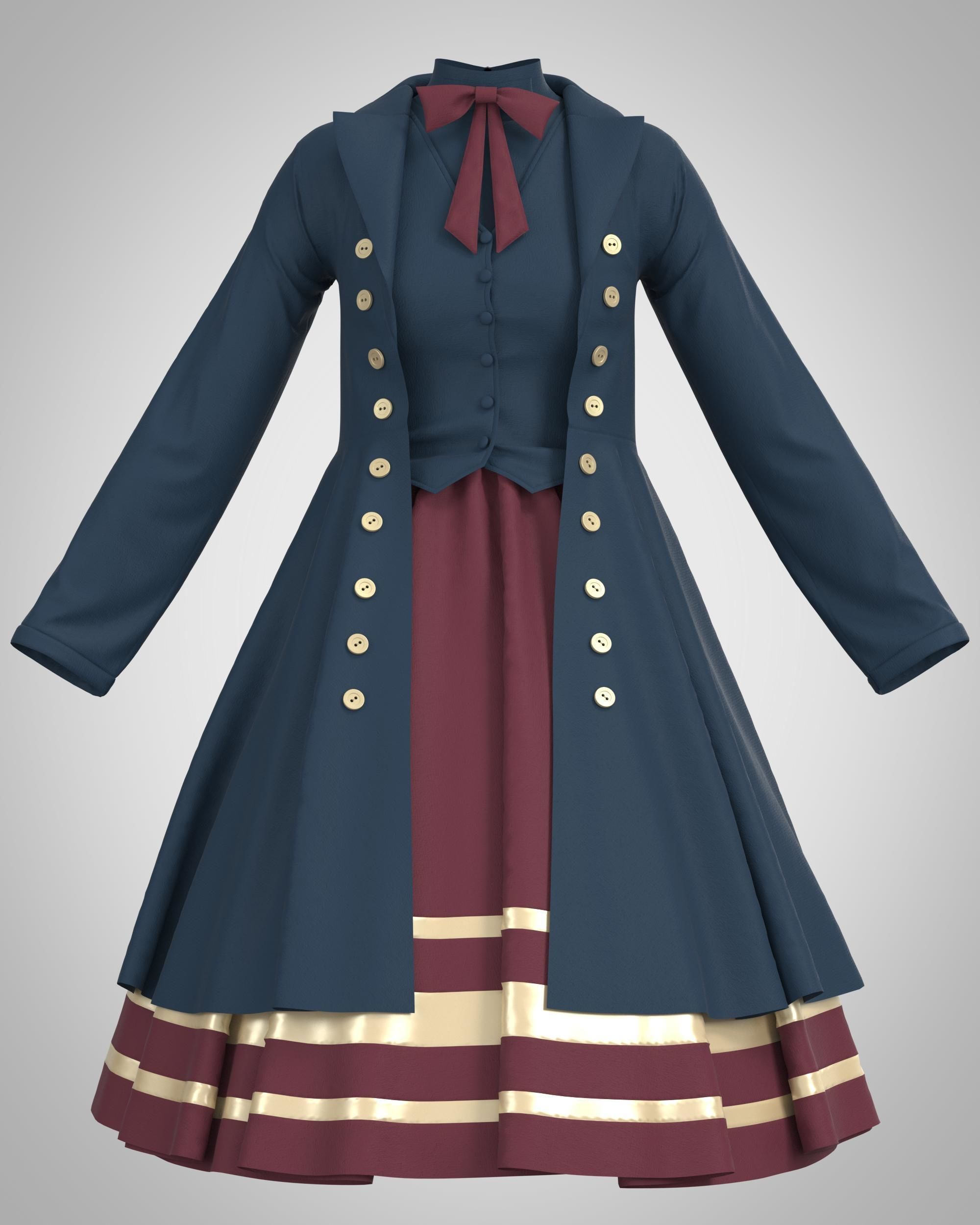 3 Women Clothes 3D model_8