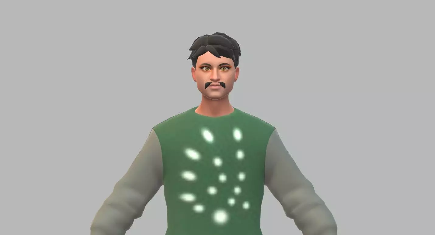 3d metaverse boy character 3d model rigid model ready  animation Low-poly 3D model_0