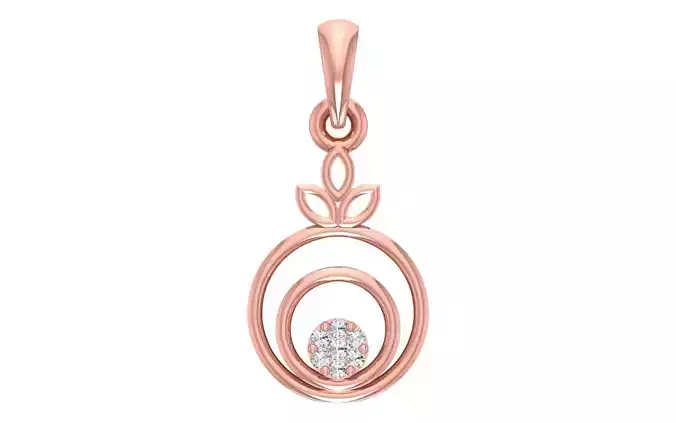 Women Solitaire Pendant 3dm STL OBJ FBX Render Details