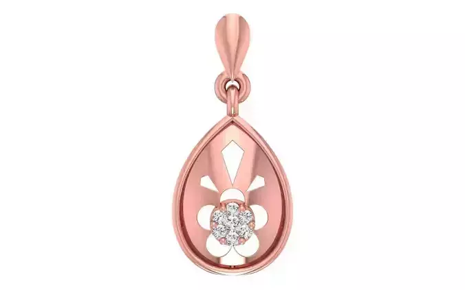 Women Pear Pendant 3dm STL OBJ FBX Render Details