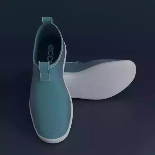 Womens cloth shoes slip-ons 3D model