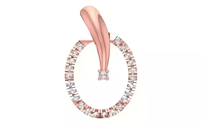 Women Leaf Pendant 3dm STL OBJ FBX Render Details