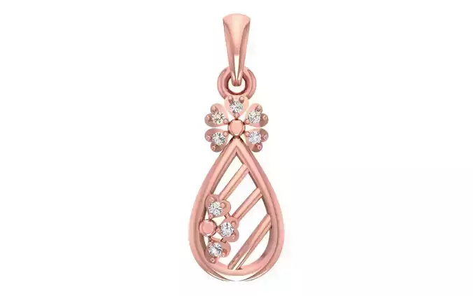 Women Designer Pendant 3dm STL OBJ FBX Render Details 3D print model