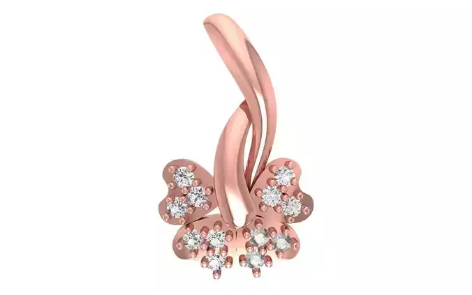 Women Flower Pendant 3dm STL OBJ FBX Render Details