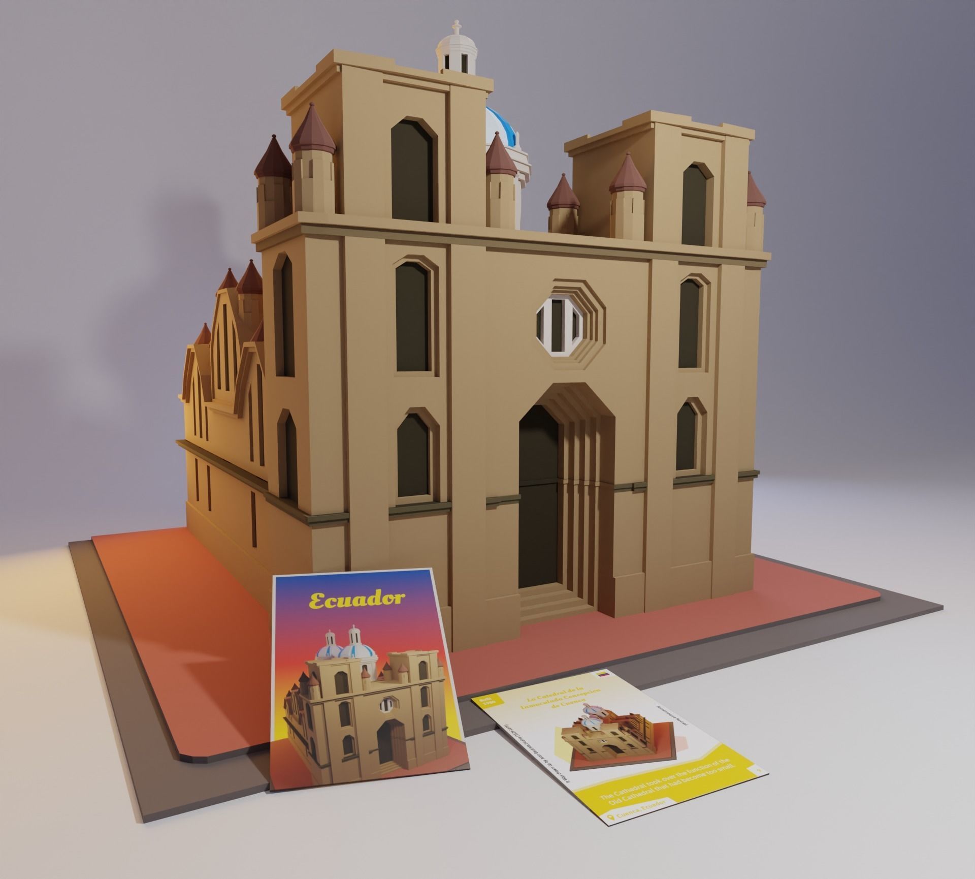 Landmarks of the world E to G Low-poly 3D model_6