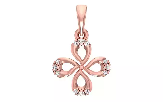 Women Leaf Pendant 3dm STL OBJ FBX Render Details