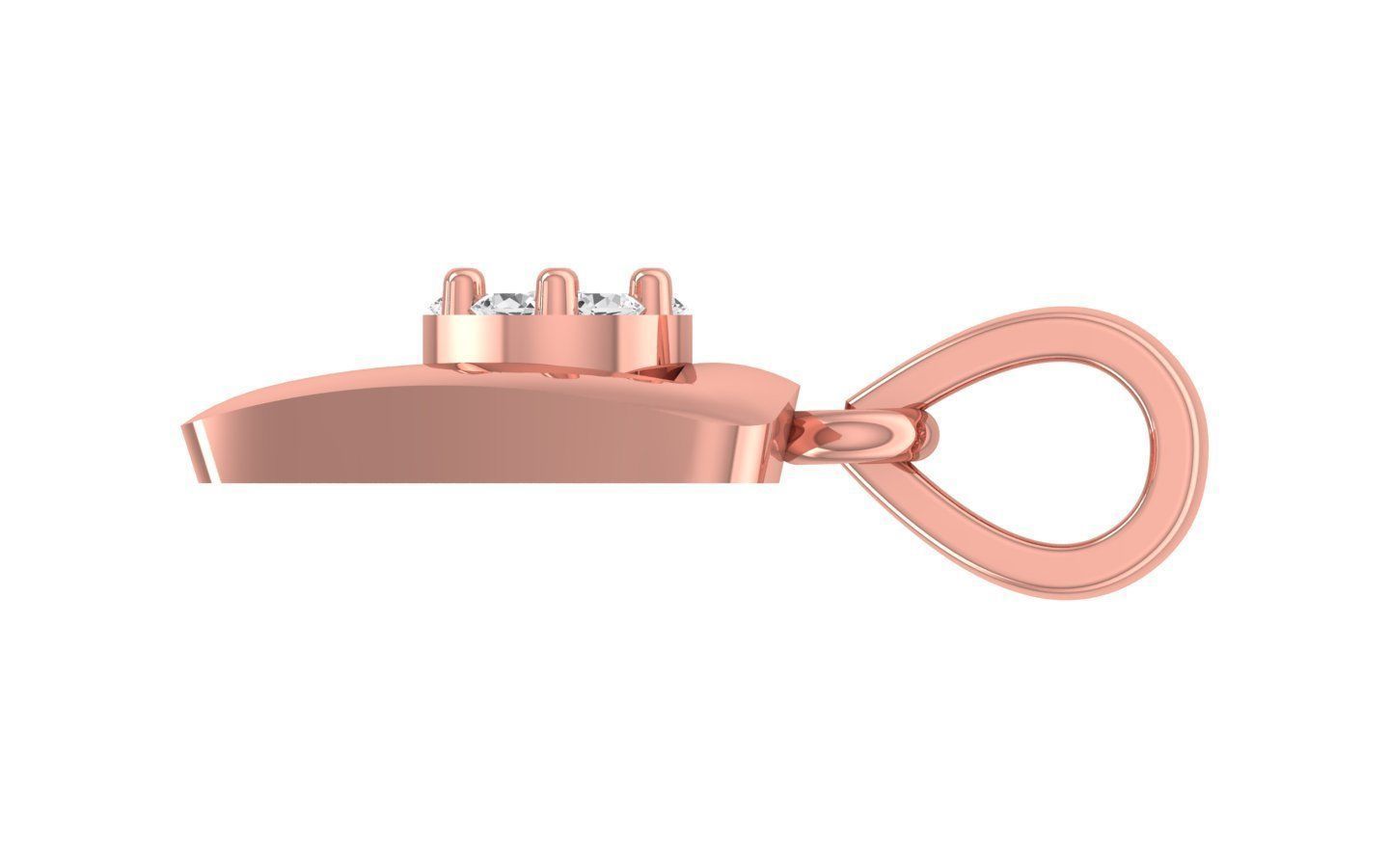 Women Solitaire Pendant 3dm STL OBJ FBX Render Details 3D print model_2