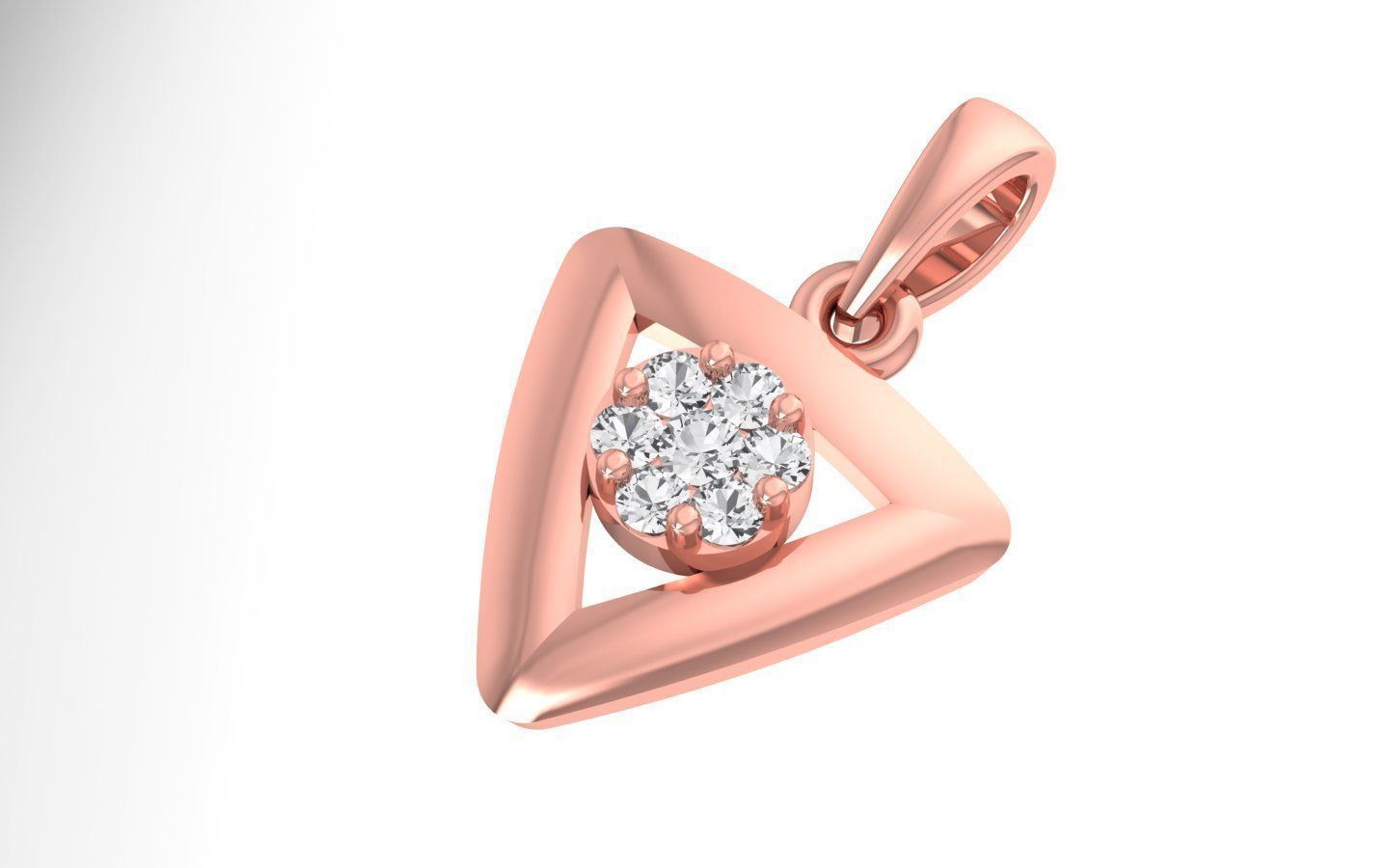 Women Solitaire Pendant 3dm STL OBJ FBX Render Details 3D print model_1