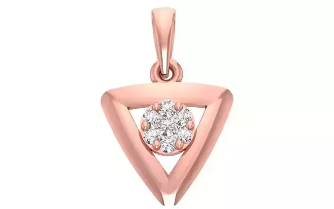 Women Solitaire Pendant 3dm STL OBJ FBX Render Details