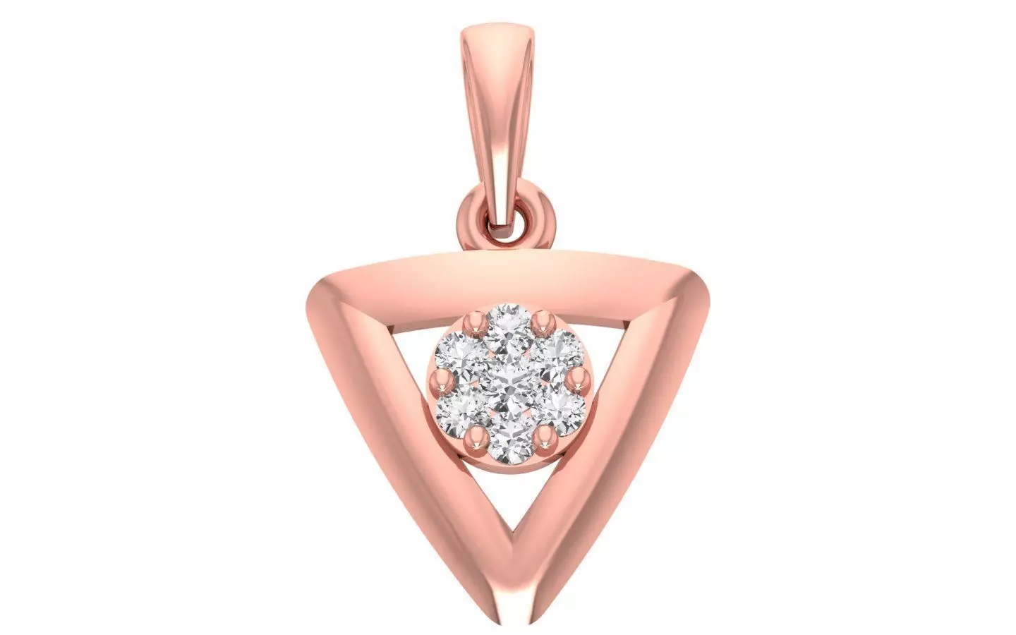 Women Solitaire Pendant 3dm STL OBJ FBX Render Details 3D print model_0