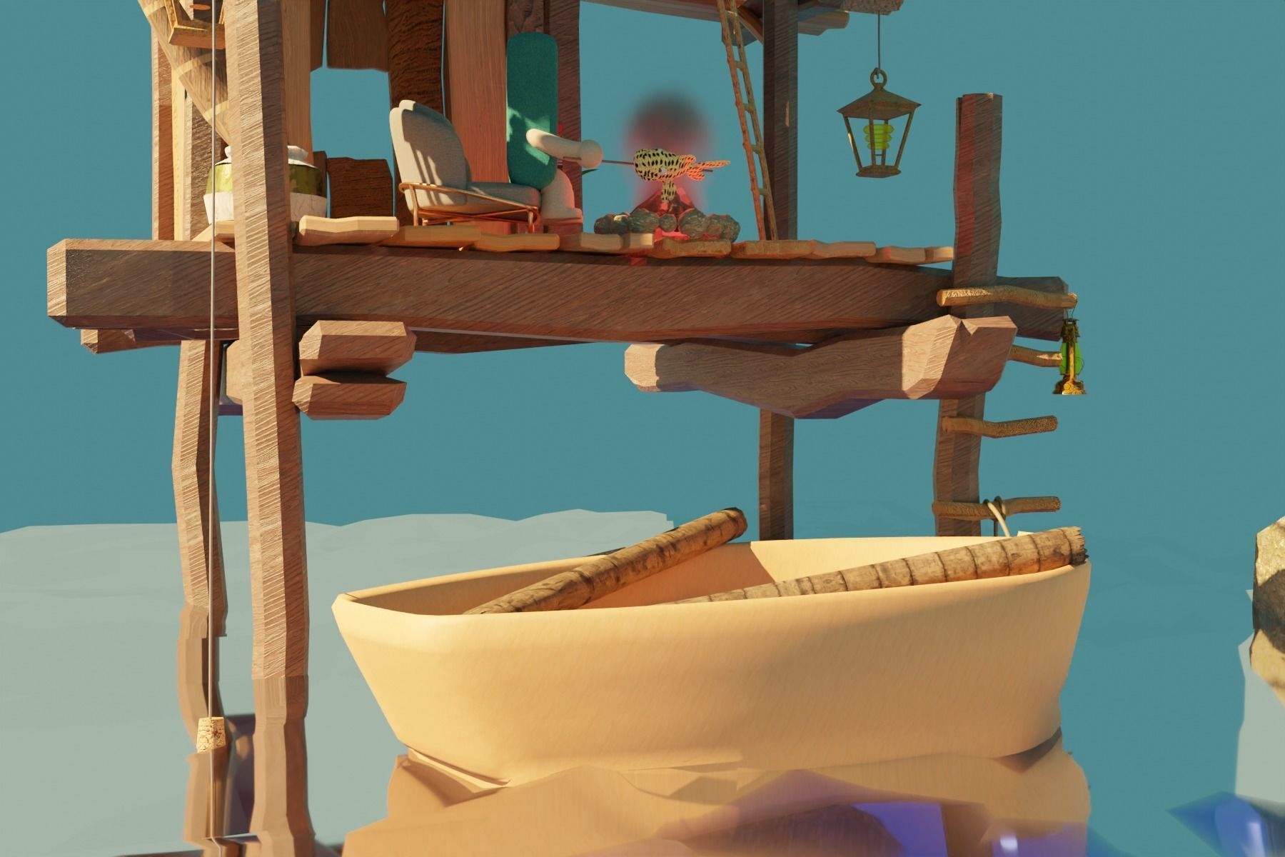 sea shack 3D model_7