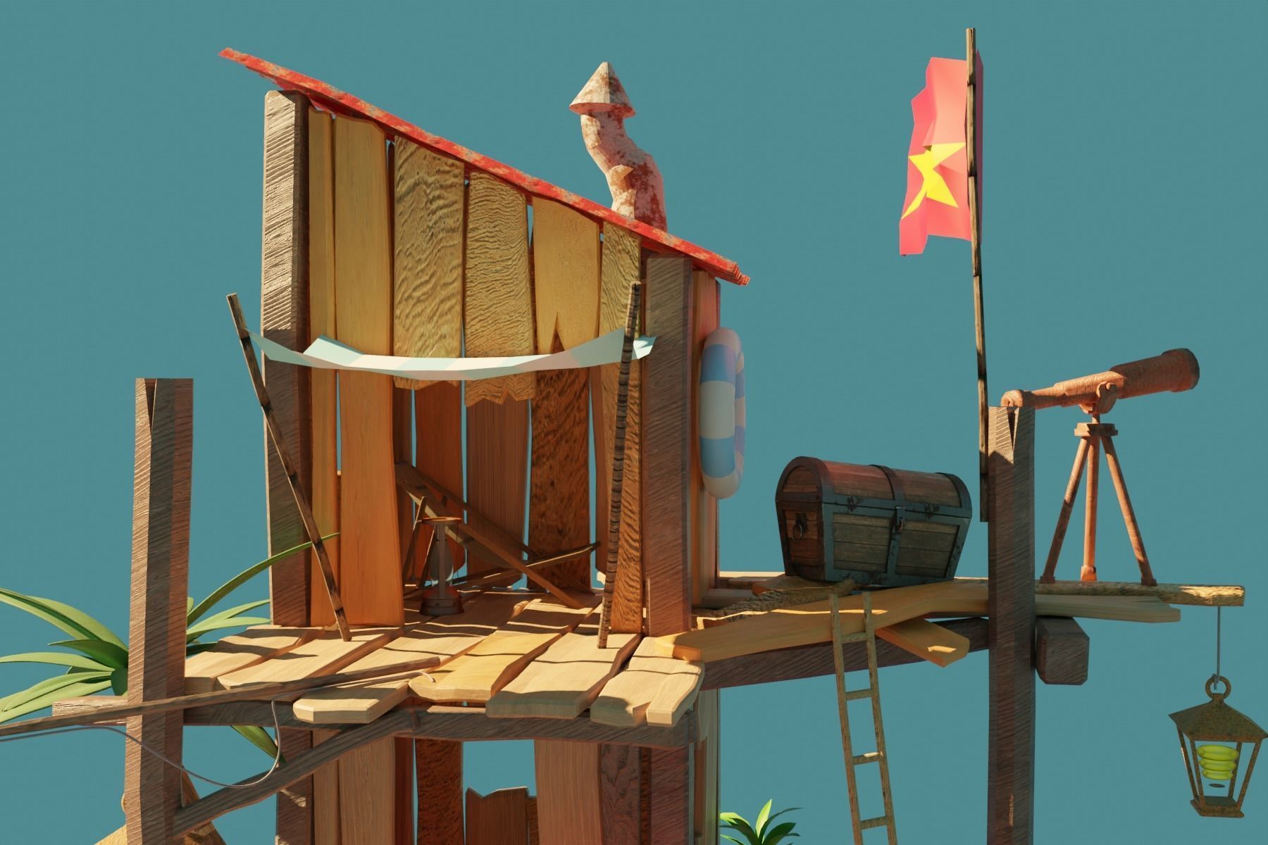 sea shack 3D model_8