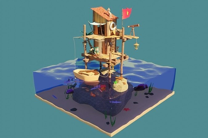 sea shack  3D model