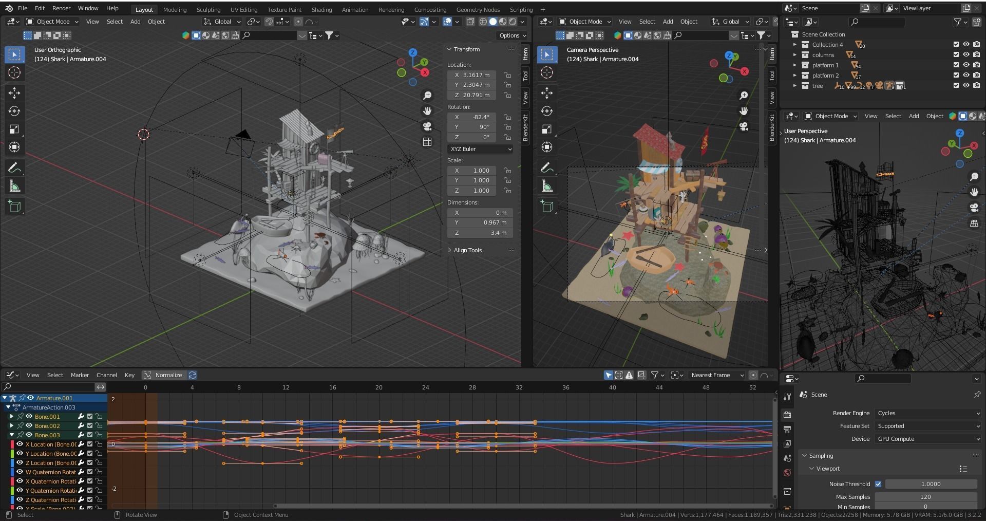 sea shack 3D model_9