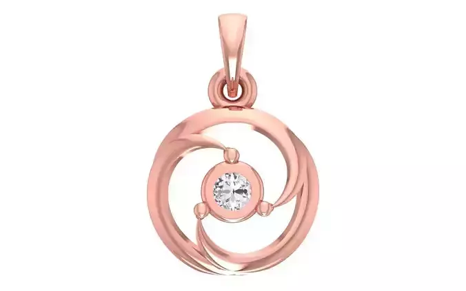 Women Stud Pendant 3dm STL OBJ FBX Render Details