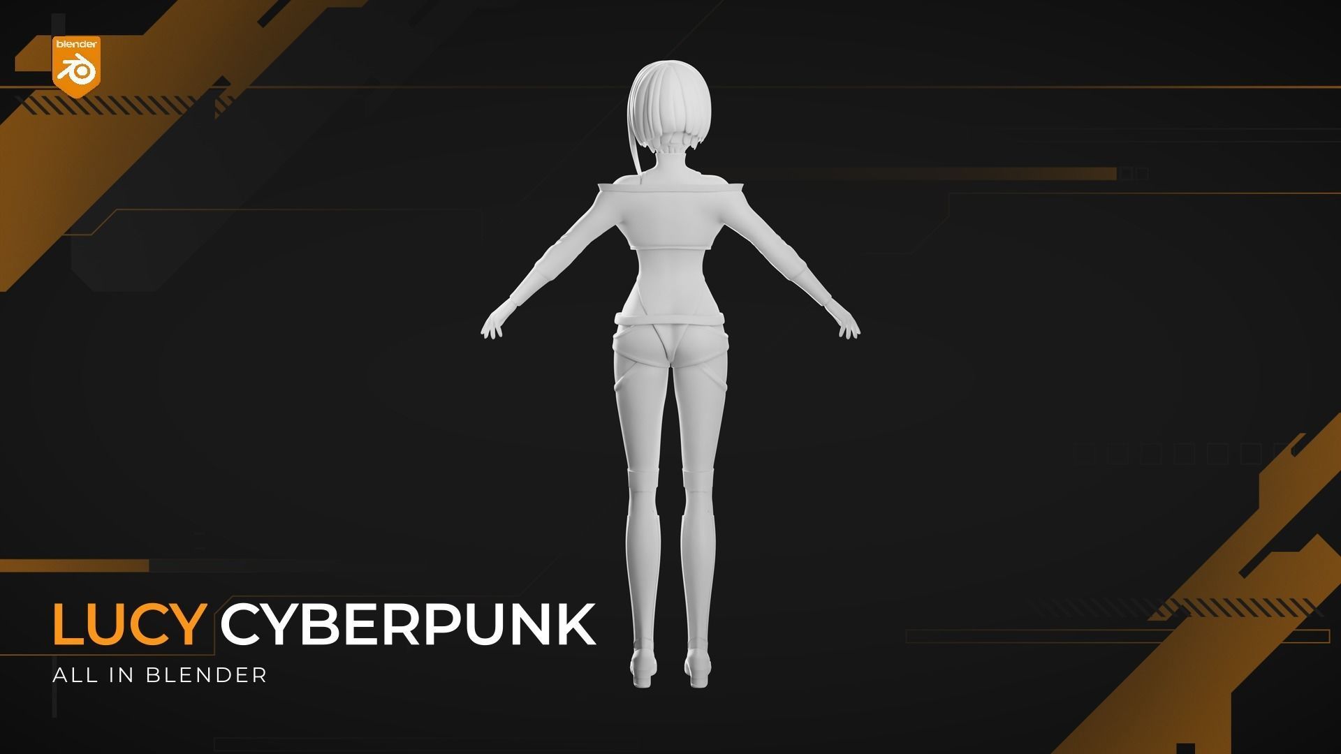 Lucy Cyberpunk Edgerunners 3D Model Character 3D model_11