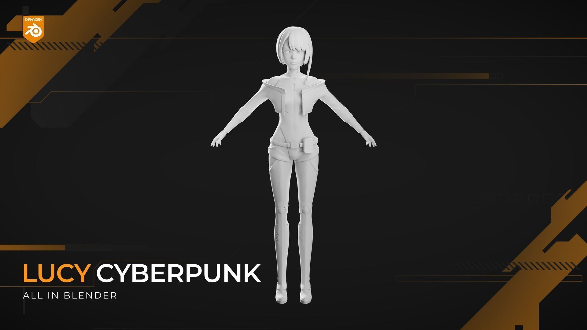 Lucy Cyberpunk Edgerunners 3D Model Character 3D model_9