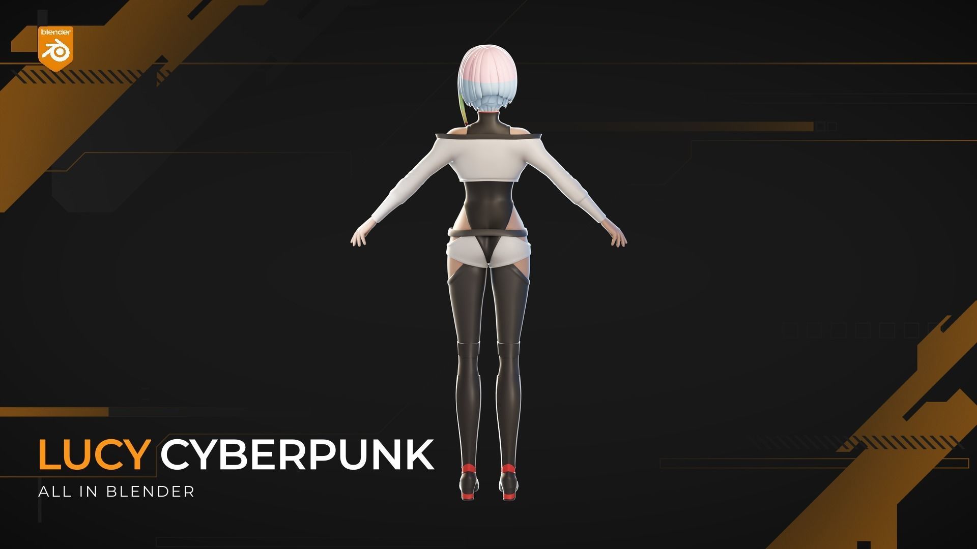 Lucy Cyberpunk Edgerunners 3D Model Character 3D model_8