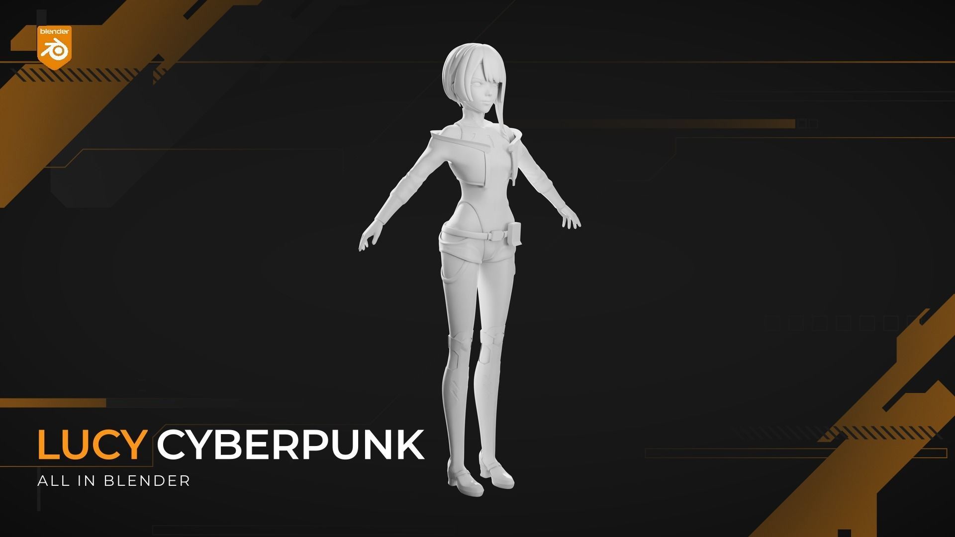 Lucy Cyberpunk Edgerunners 3D Model Character 3D model_10