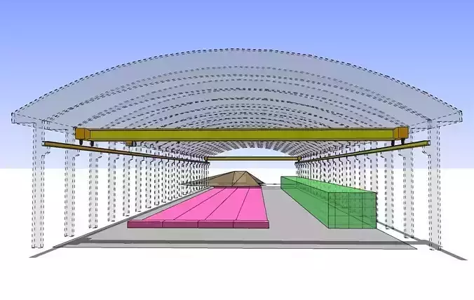 Precast plant Free 3D model