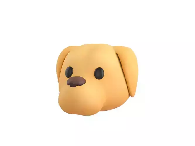 Prop175 Golden Retriever Dog Head