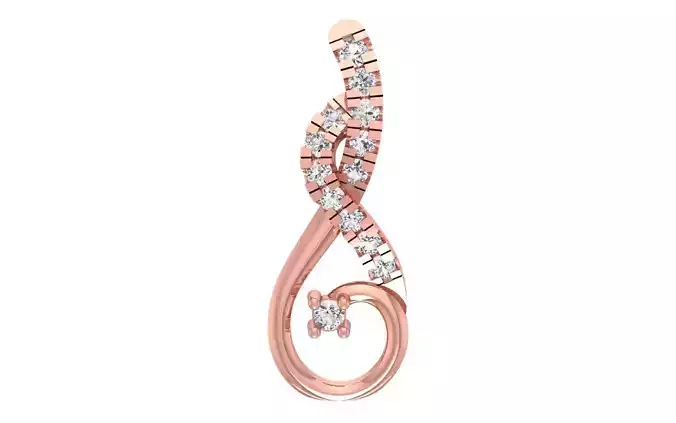 Women Minimalist Pendant 3dm STL OBJ FBX Render Details