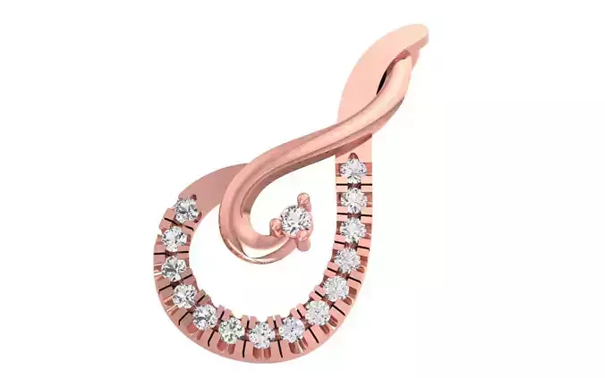 Women Tiny Pendant 3dm STL OBJ FBX Render Details