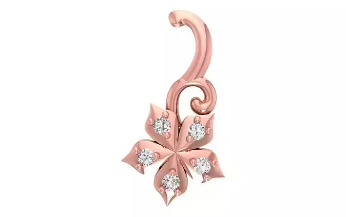 Flower Pendant Charm 3dm STL OBJ FBX Render Details 3D print model