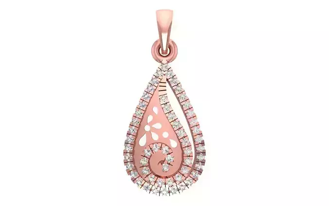 Bridal Pendant 3dm STL OBJ FBX Render Details 3D print model