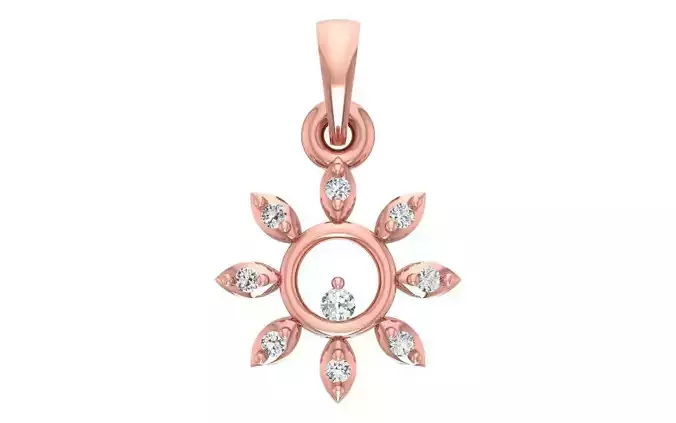 Women Tiny Pendant 3dm STL OBJ FBX Render Details