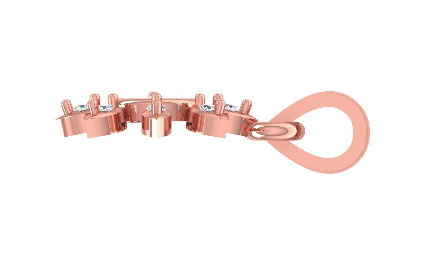 Women Tiny Pendant 3dm STL OBJ FBX Render Details 3D print model_1