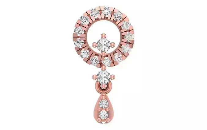 Women Diamond Pendant Charm 3dm STL OBJ FBX Render Details 3D print model