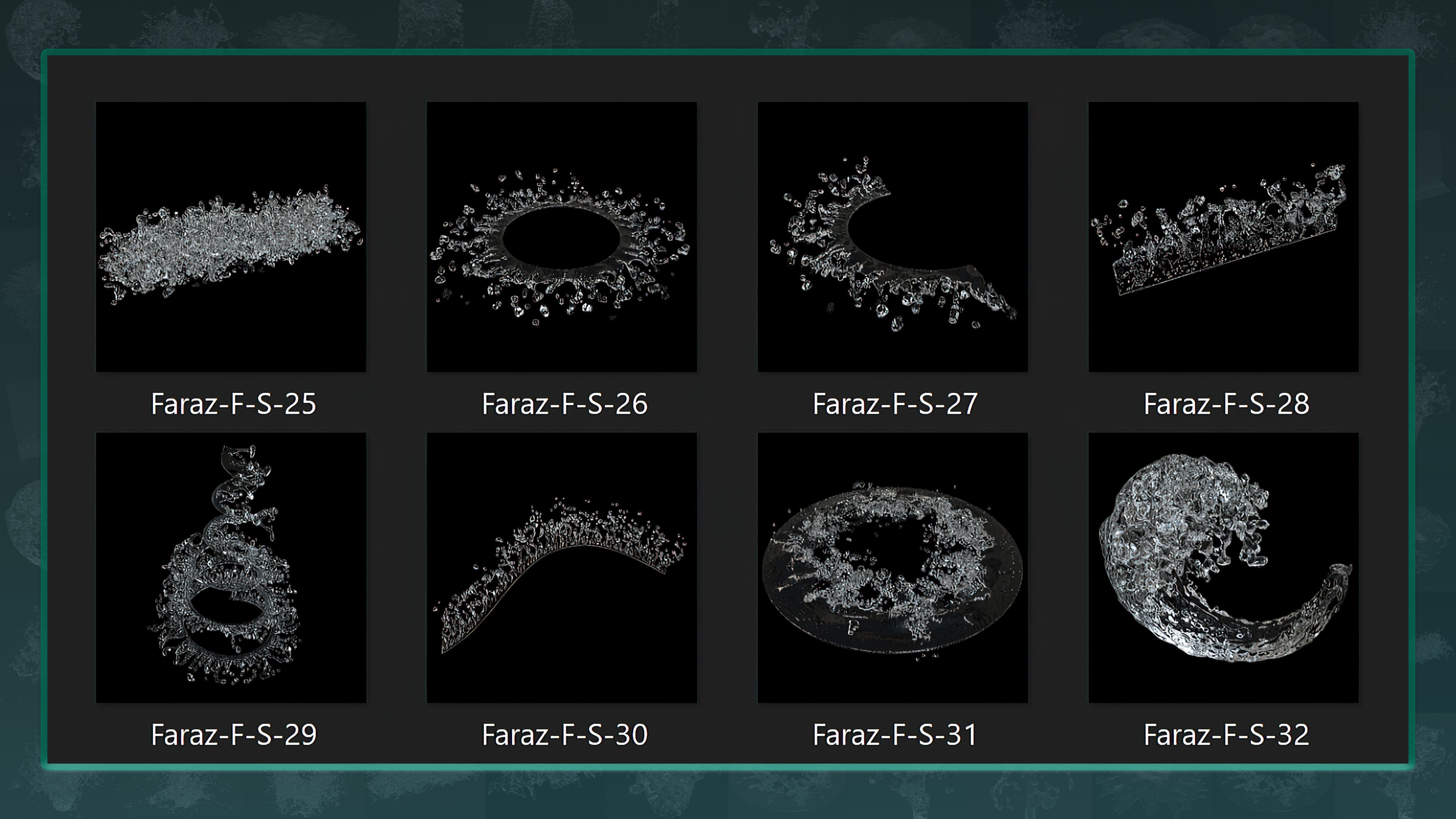 55 Fluid Splash 3D Model and IMM Brush 3D model_4