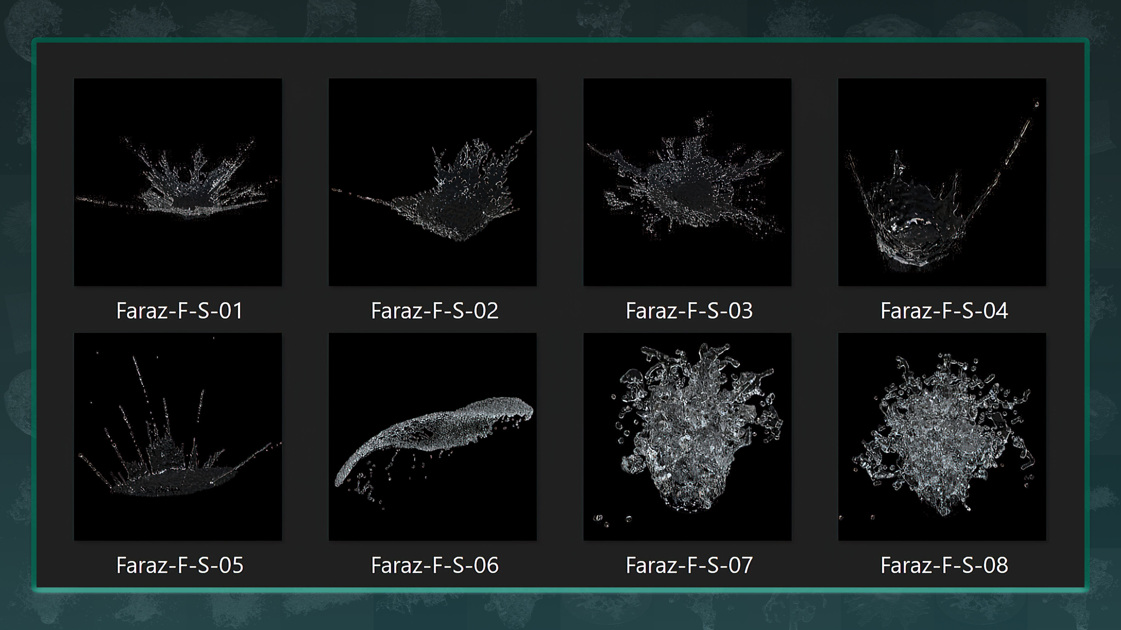 55 Fluid Splash 3D Model and IMM Brush 3D model_1