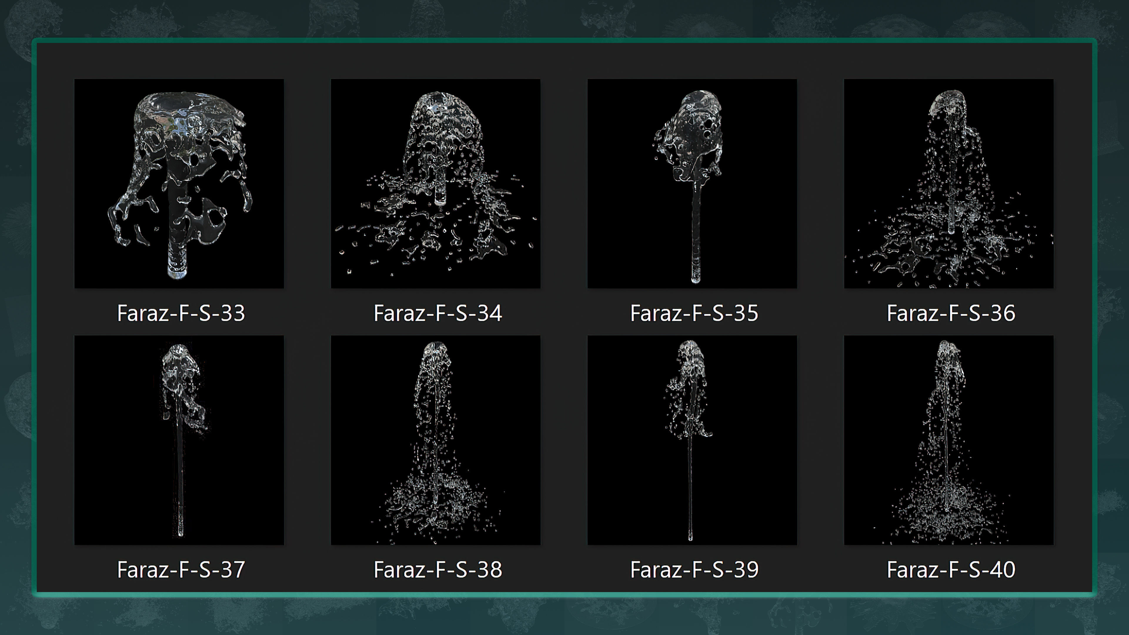 55 Fluid Splash 3D Model and IMM Brush 3D model_5