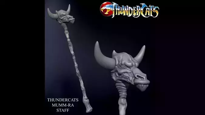 3D PRINTABLE THUNDERCATS MUMM RA STAFF