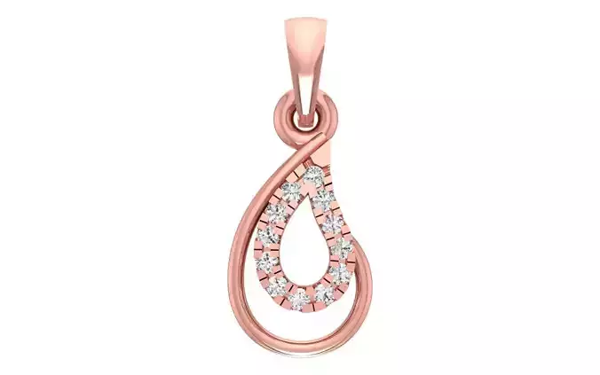 Women Pear Pendant Charm 3dm STL OBJ FBX Render Details