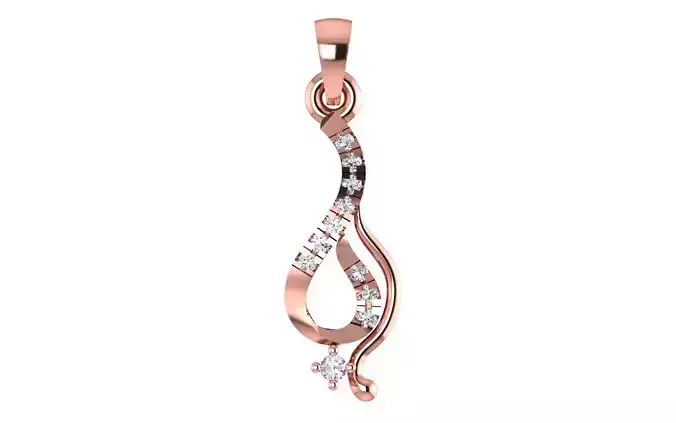 Women Fashion Pendant Charm 3dm STL OBJ FBX Render Details